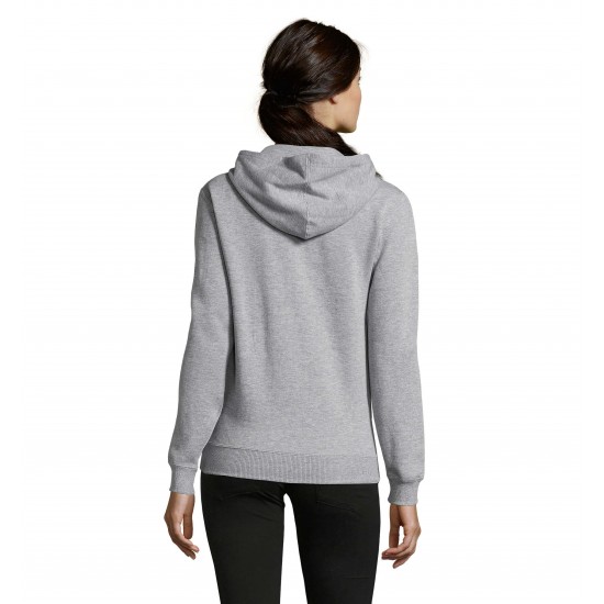 Худі на блискавці жіноче SOL'S Seven сірий меланж - 47900360XL