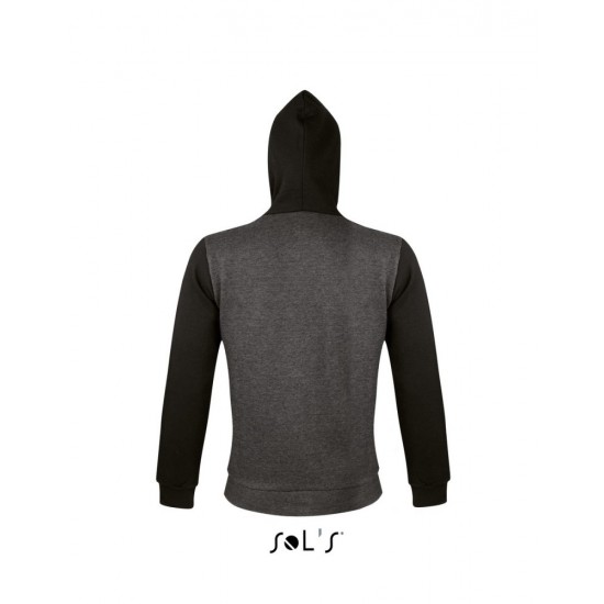 Худі на блискавці SOL'S Silver вугільний меланж/чорний - 47700993XL Худі на блискавці SOL'S Silver вугільний меланж/чорний - 47700993XL