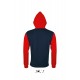 Худі на блискавці SOL'S Silver кобальт/червоний - 47700953M