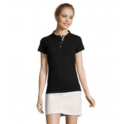 Футболка поло жіноча SOL'S Portland чорний - 00575312XL