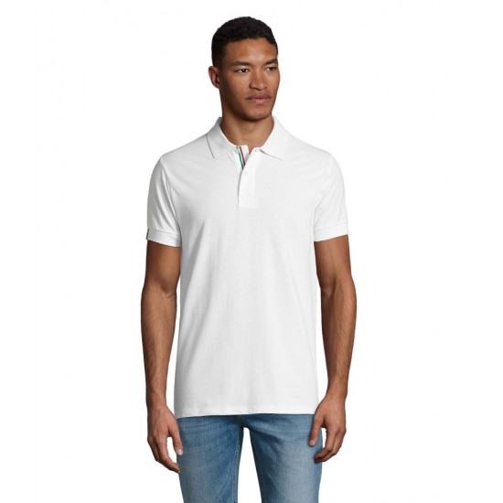 Футболка поло SOL'S Patriot білий/червоний/зелений - 00576987XXL Футболка поло SOL'S Patriot білий/червоний/зелений - 00576987XXL