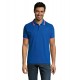 Футболка поло чоловіча SOL'S Pasadena синій/неоново-кораловий - 00577529L