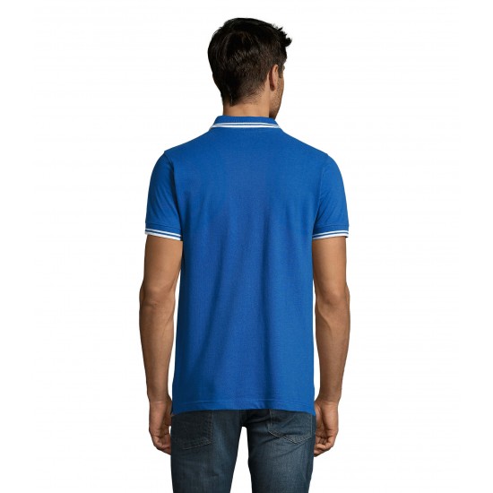 Футболка поло чоловіча SOL'S Pasadena синій/білий - 00577913XL