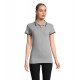 Футболка поло жіноча SOL'S Pasadena сірий меланж/кобальт - 00578110M