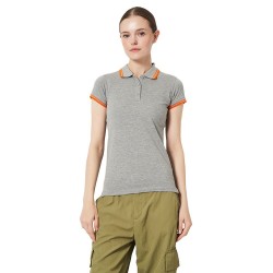 Футболка поло жіноча SOL'S Pasadena сірий меланж/помаранчевий - 00578932M