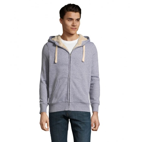 Худі на блискавці SOL'S Sherpa сірий меланж - 00584360M