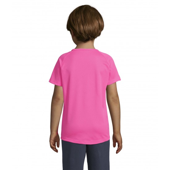 Футболка спортивна дитяча SOL'S Sporty неоново-рожевий - 0116612908A