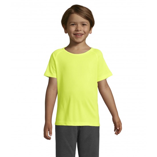 Футболка спортивна дитяча SOL'S Sporty неоново-жовтий - 0116630608A