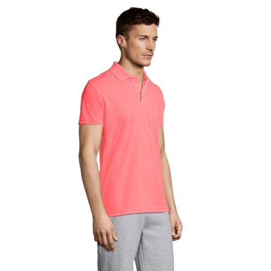 Футболка поло чоловіча SOL'S Performer неоново-кораловий - 01180153L