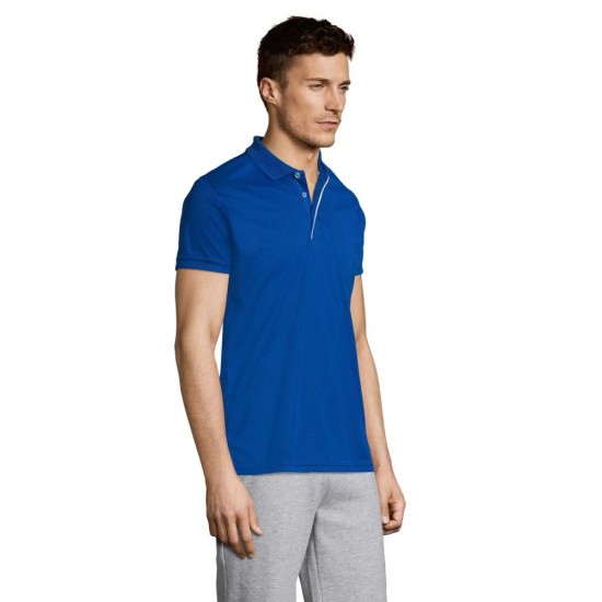 Футболка поло чоловіча SOL'S Performer яскраво-синій - 01180241S
