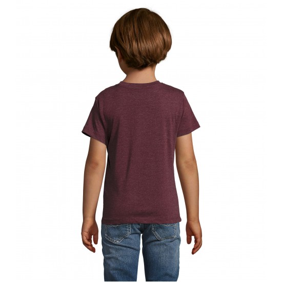 Футболка дитяча SOL'S Regent Fit темно-бордовий меланж - 0118314806A Футболка дитяча SOL'S Regent Fit темно-бордовий меланж - 0118314806A