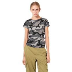 Футболка жіноча SOL'S Camo камуфляж сірий - 01187521L