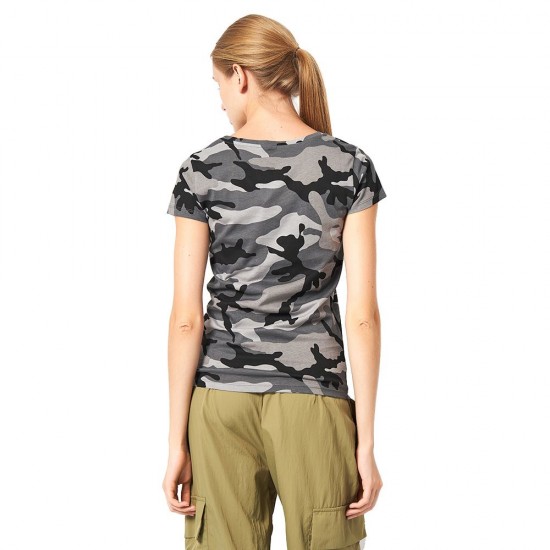 Футболка жіноча SOL'S Camo камуфляж сірий - 01187521S