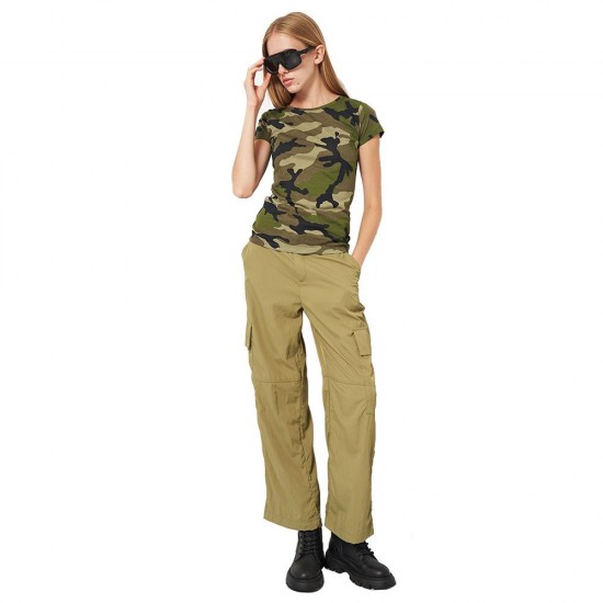 Футболка жіноча SOL'S Camo камуфляж зелений - 01187986S