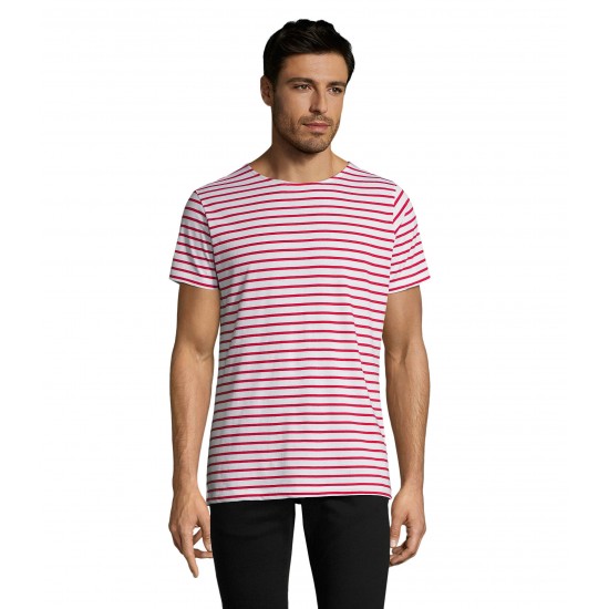 Футболка чоловіча SOL'S Miles білий/червоний - 01398987L