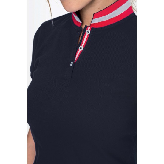 Футболка поло жіноча SOL'S Patriot кобальт/білий/червоний - 01407319XXL