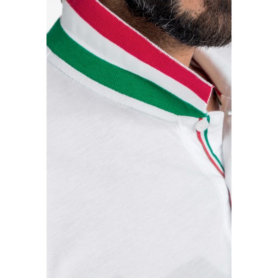 Футболка поло жіноча SOL'S Patriot білий/червоний/зелений - 01407987M Футболка поло жіноча SOL'S Patriot білий/червоний/зелений - 01407987M