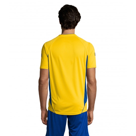 Футболка спортивна SOL'S Maracana 2 SSL лимонний/синій - 01638943S