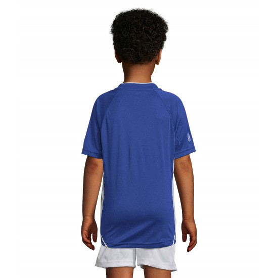 Футболка спортивна дитяча SOL'S Maracana kids 2 SSL синій/білий - 0163991310A