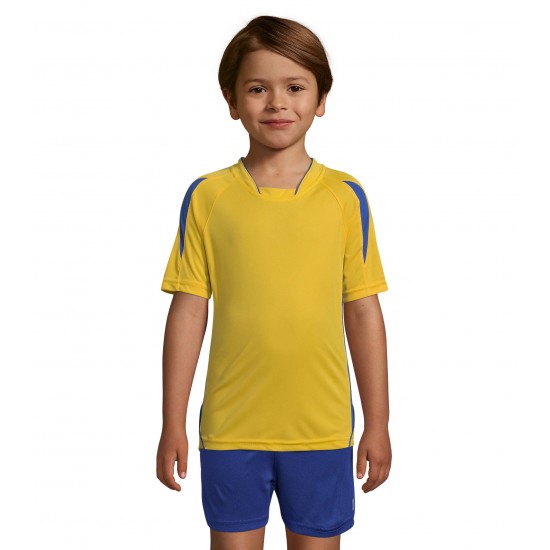Футболка спортивна дитяча SOL'S Maracana kids 2 SSL лимонний/синій - 0163994306A