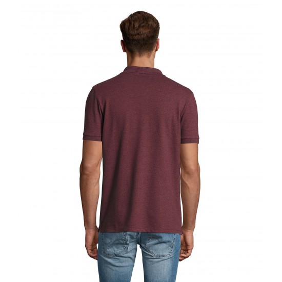 Футболка поло чоловіча SOL'S Phoenix темно-бордовий меланж - 01708148L