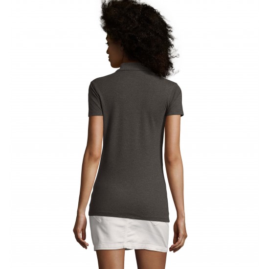 Футболка поло жіноча SOL'S Phoenix вугільний меланж - 01709348S