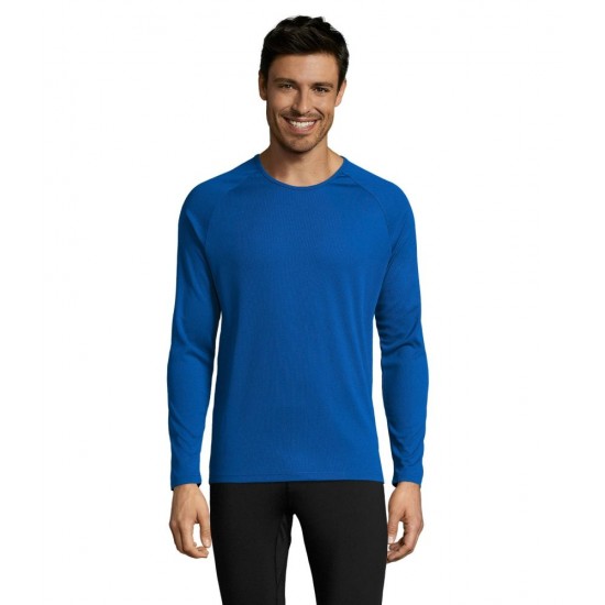 Лонгслів спортивний чоловічий SOL'S Sporty LSL яскраво-синій - 02071241M