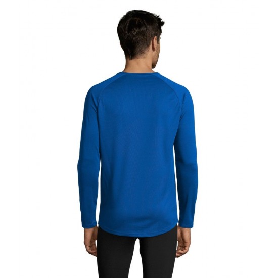Лонгслів спортивний чоловічий SOL'S Sporty LSL яскраво-синій - 02071241M