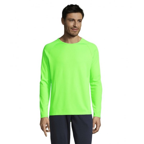 Лонгслів спортивний чоловічий SOL'S Sporty LSL неоново-зелений - 02071286XXL