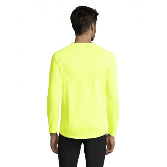 Лонгслів спортивний чоловічий SOL'S Sporty LSL неоново-жовтий - 02071306M Лонгслів спортивний чоловічий SOL'S Sporty LSL неоново-жовтий - 02071306M