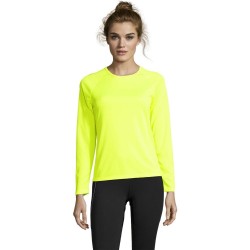 Лонгслів спортивний жіночий SOL'S Sporty LSL неоново-жовтий - 02072306M