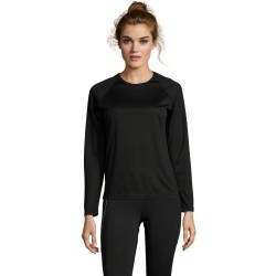 Лонгслів спортивний жіночий SOL'S Sporty LSL чорний - 02072312L