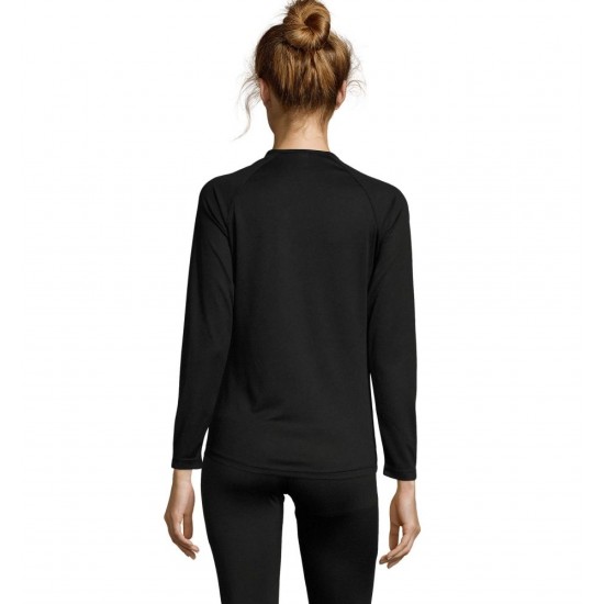 Лонгслів спортивний жіночий SOL'S Sporty LSL чорний - 02072312L