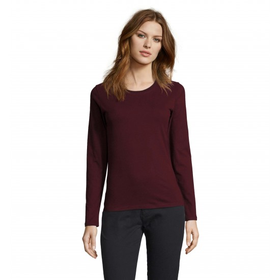 Лонгслів жіночий SOL'S Imperial LSL темно-бордовий - 02075167XXL Лонгслів жіночий SOL'S Imperial LSL темно-бордовий - 02075167XXL
