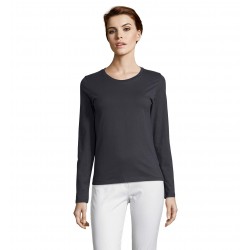 Лонгслів жіночий SOL'S Imperial LSL графітовий - 02075381S Лонгслів жіночий SOL'S Imperial LSL графітовий - 02075381S