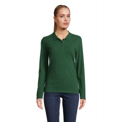 Лонгслів поло жіночий SOL'S Perfect LSL темно-зелений - 020832643XL