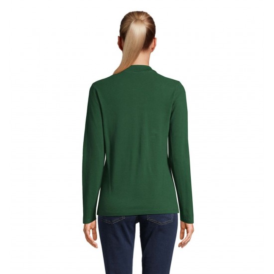 Лонгслів поло жіночий SOL'S Perfect LSL темно-зелений - 02083264S