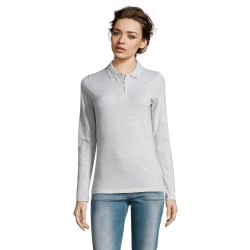 Лонгслів поло жіночий SOL'S Perfect LSL світло-сірий меланж - 02083300S