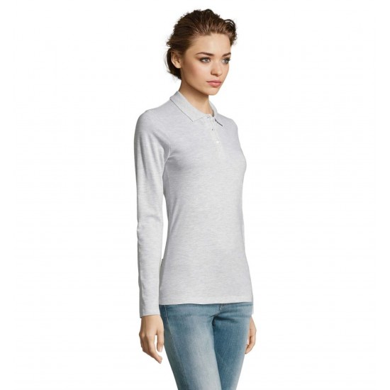 Лонгслів поло жіночий SOL'S Perfect LSL світло-сірий меланж - 02083300S Лонгслів поло жіночий SOL'S Perfect LSL світло-сірий меланж - 02083300S
