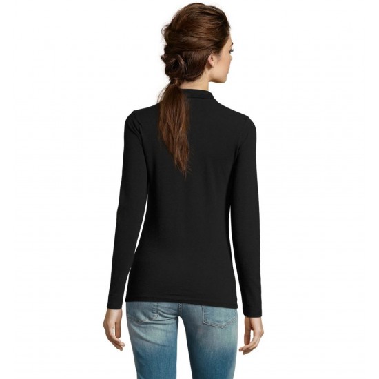 Лонгслів поло жіночий SOL'S Perfect LSL чорний - 02083312XL Лонгслів поло жіночий SOL'S Perfect LSL чорний - 02083312XL