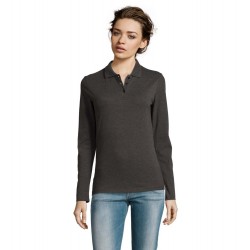 Лонгслів поло жіночий SOL'S Perfect LSL вугільний меланж - 02083348M
