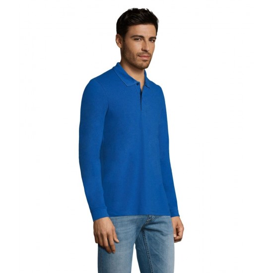 Лонгслів поло чоловічий SOL'S Perfect LSL яскраво-синій - 02087241M Лонгслів поло чоловічий SOL'S Perfect LSL яскраво-синій - 02087241M