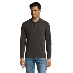 Лонгслів поло чоловічий SOL'S Perfect LSL вугільний меланж - 02087348M Лонгслів поло чоловічий SOL'S Perfect LSL вугільний меланж - 02087348M