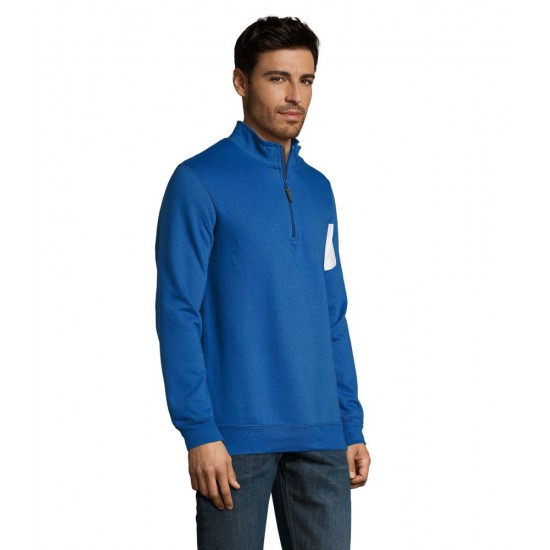 Світшот з коміром стійкою SOL'S Stan яскраво-синій - 02088241L