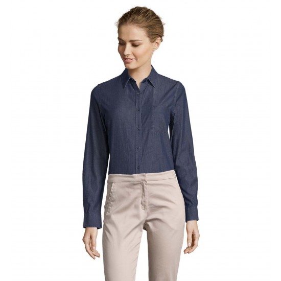 Сорочка жіноча SOL'S Barry джинсовий - 02101600L