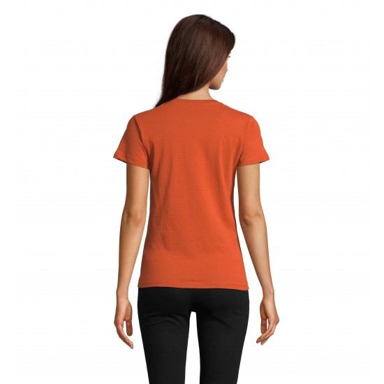 Футболка жіноча SOL'S Regent Fit теракотовий/чорний - 02758407S