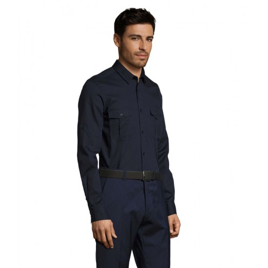 Сорочка чоловіча SOL'S Burma темно-синій - 02763228M