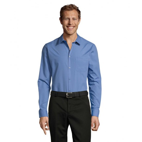 Сорочка SOL'S Brisbane Fit середньо-синій - 02922230L