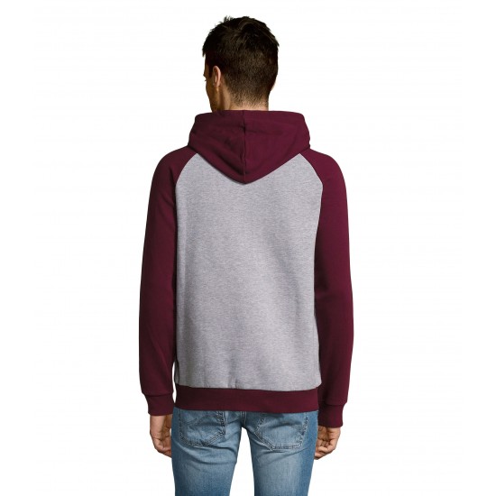 Худі SOL'S Seattle сірий меланж/бордовий - 02998113M