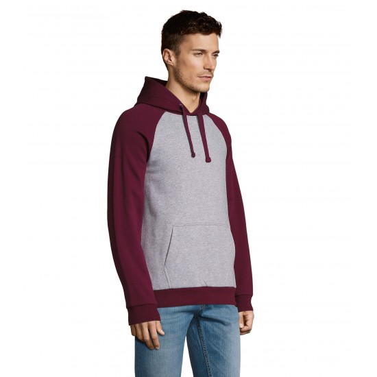 Худі SOL'S Seattle сірий меланж/бордовий - 02998113M